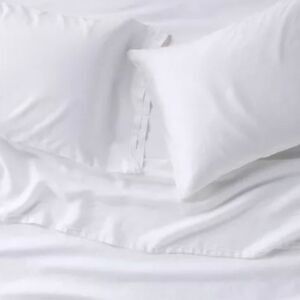 Linen Blend Sheets Set -White